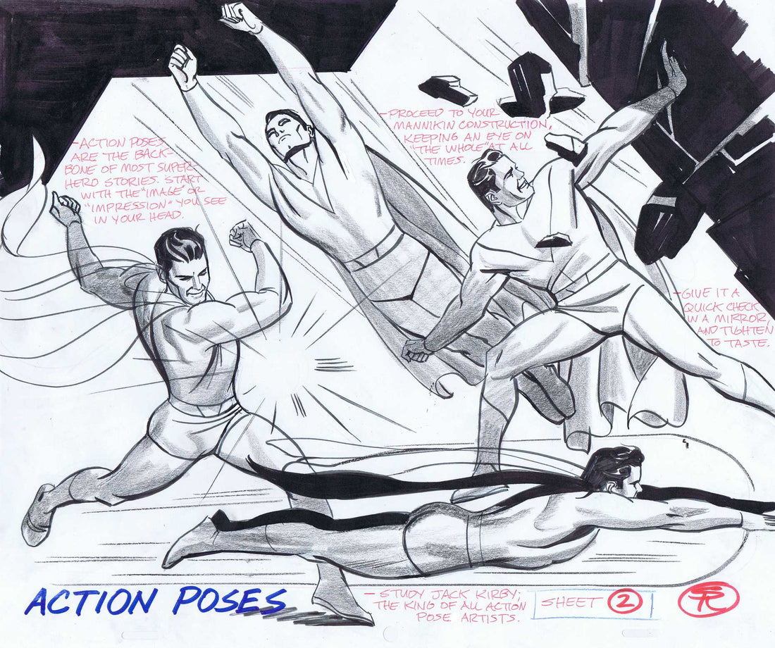 superhero pose sketch