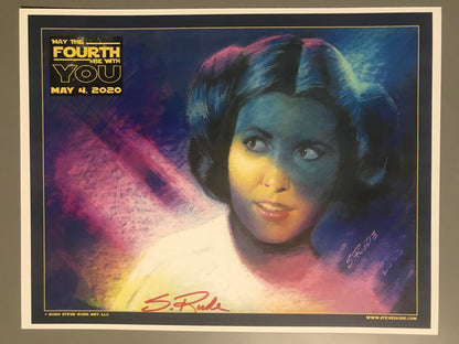 Princess Leia "May the Fourth" 2020 Print - Steve Rude Art