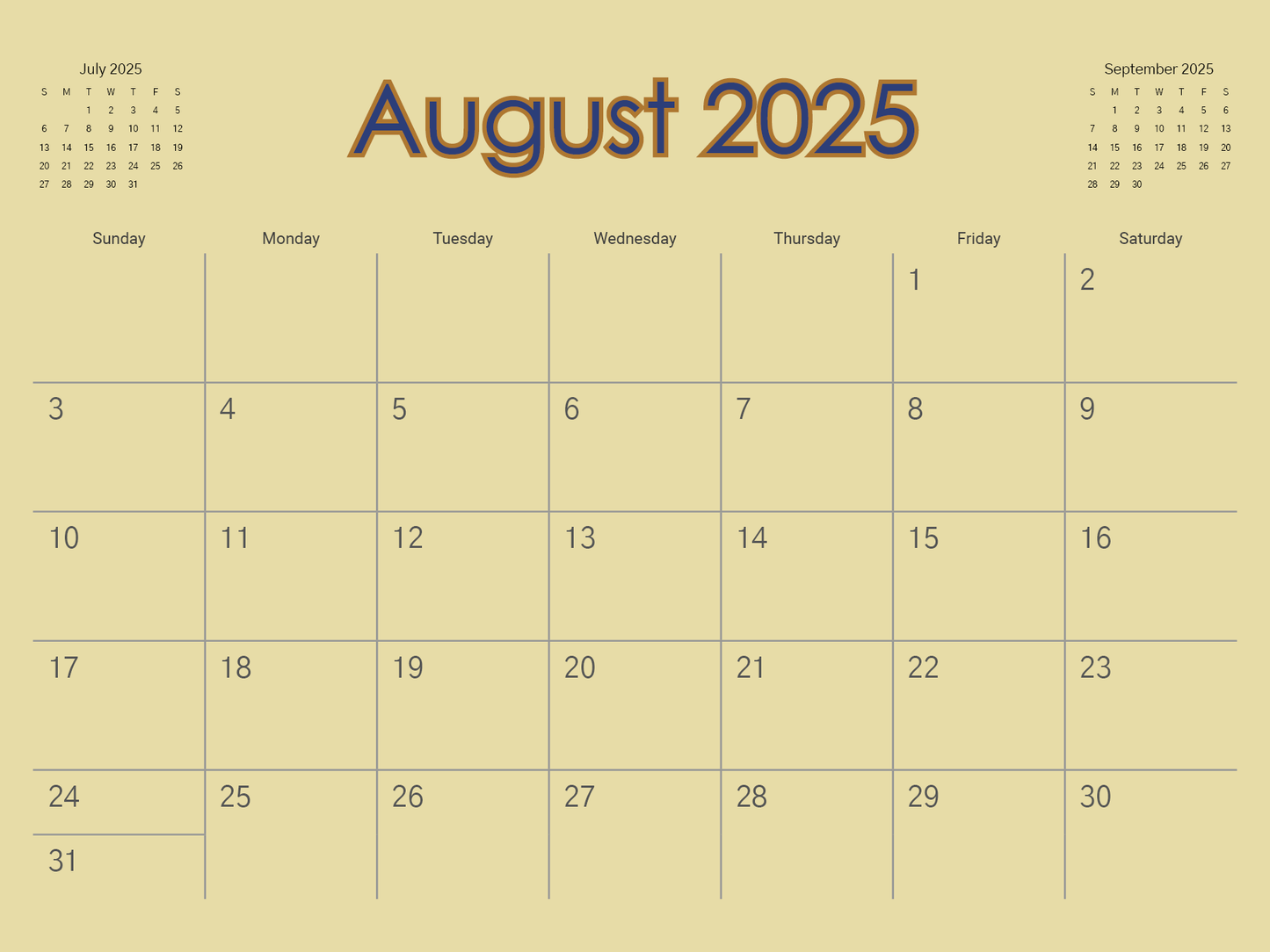 2025 Calendar, Limited edition