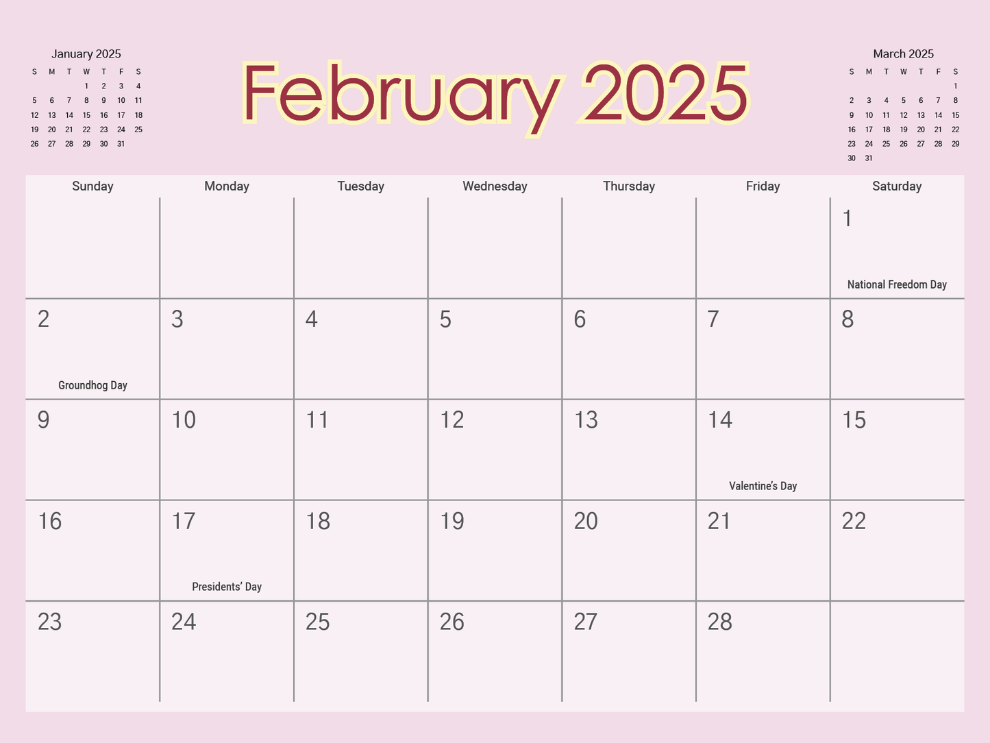 2025 Calendar, Limited edition