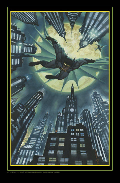 Batman over Gotham Print 11x17 - Steve Rude Art