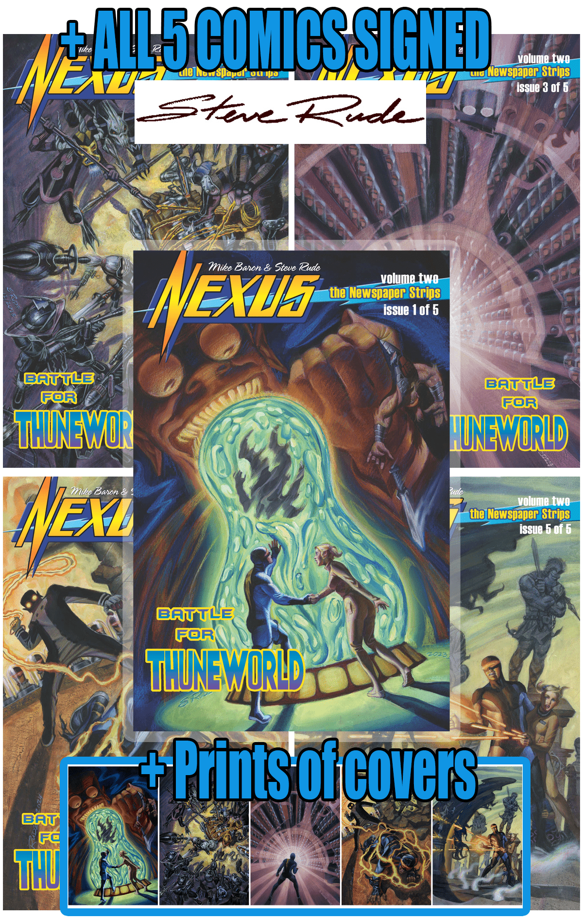 Nexus Battle for Thuneworld v2 Comicbook Miniseries - Steve Rude Art