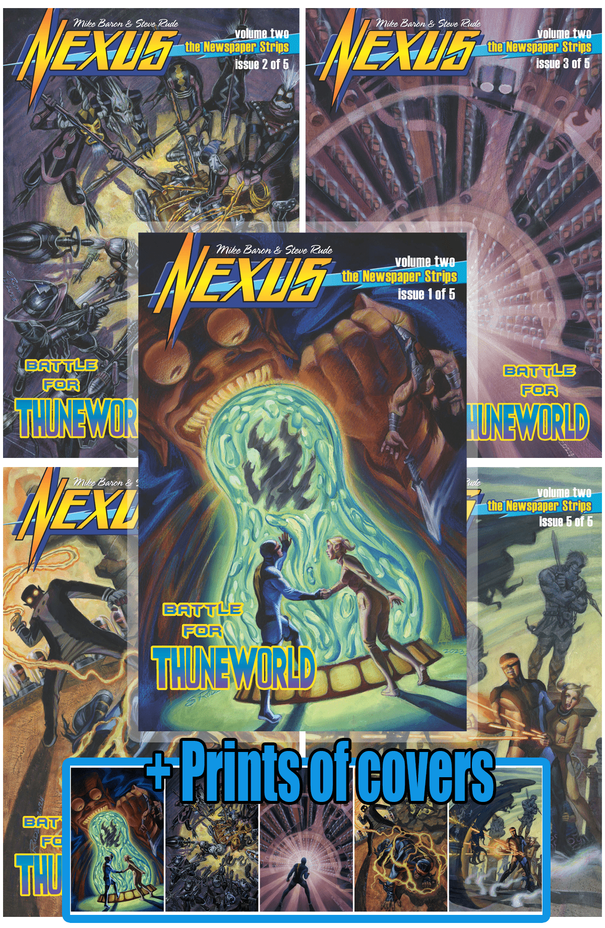 Nexus Battle for Thuneworld v2 Comicbook Miniseries - Steve Rude Art