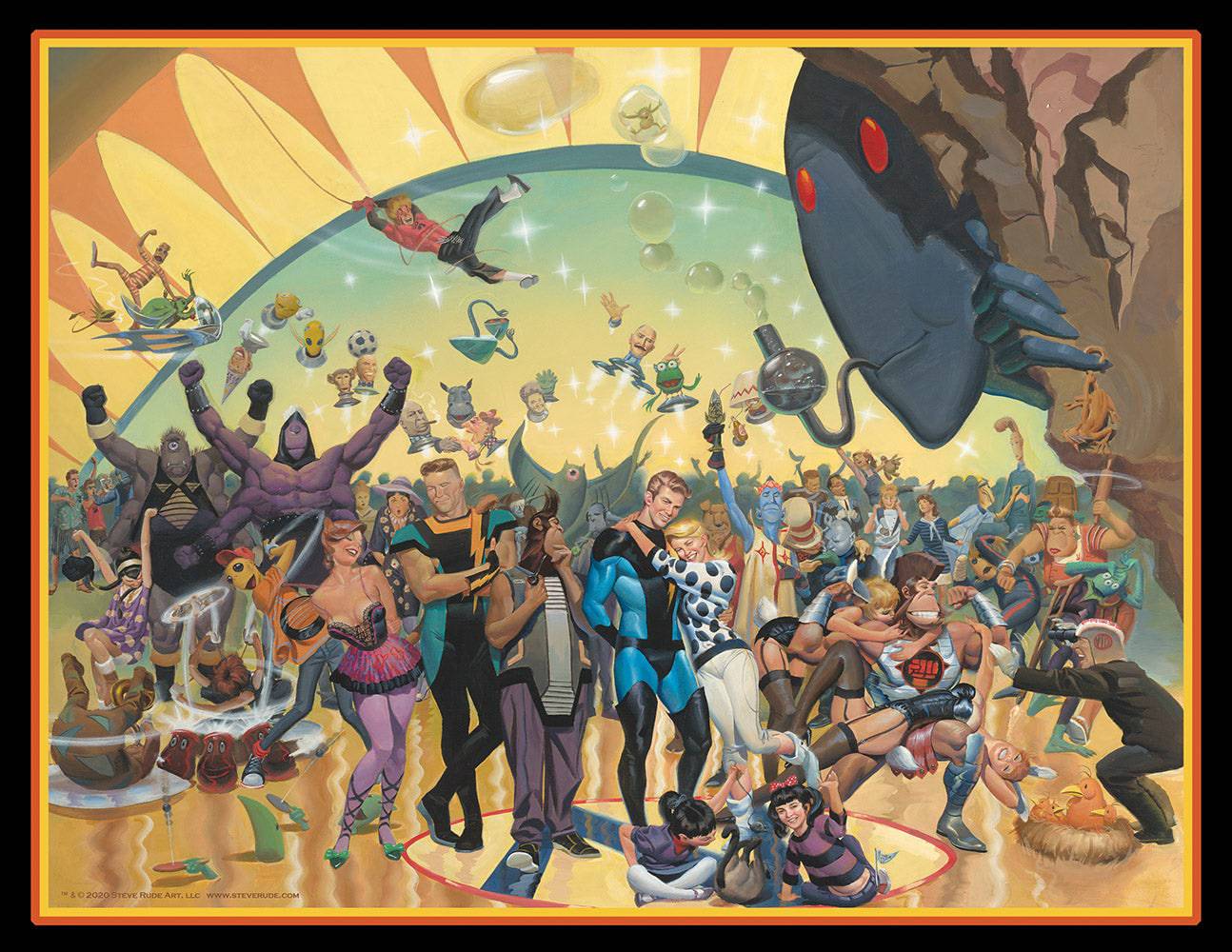 SpiderMan Partyline 11x17" Print - Steve Rude Art