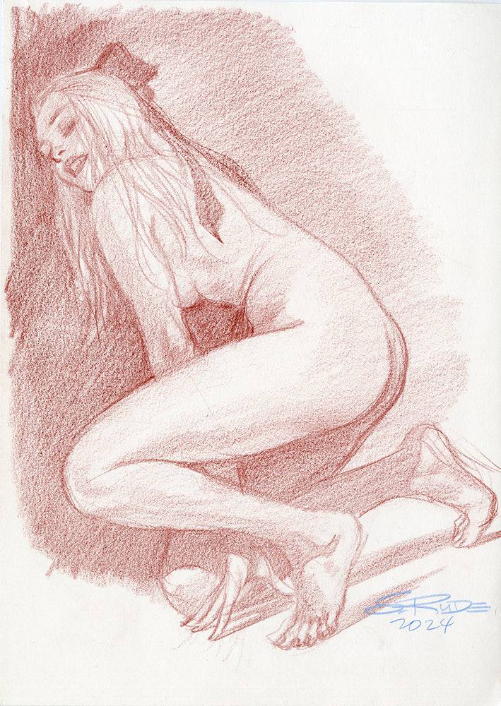 Nude Pencil Sketch Study Original Art - Steve Rude Art