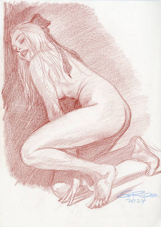 Nude Pencil Sketch Study Original Art - Steve Rude Art