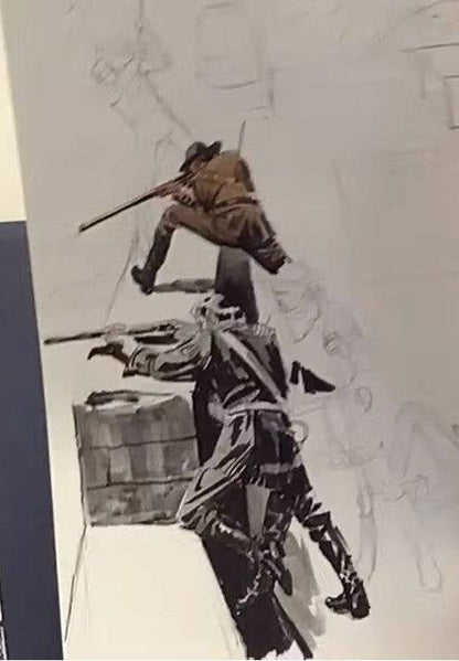 Robert Fawcett The Alamo Pen and Ink Livestream (unfinished) - Steve Rude Art