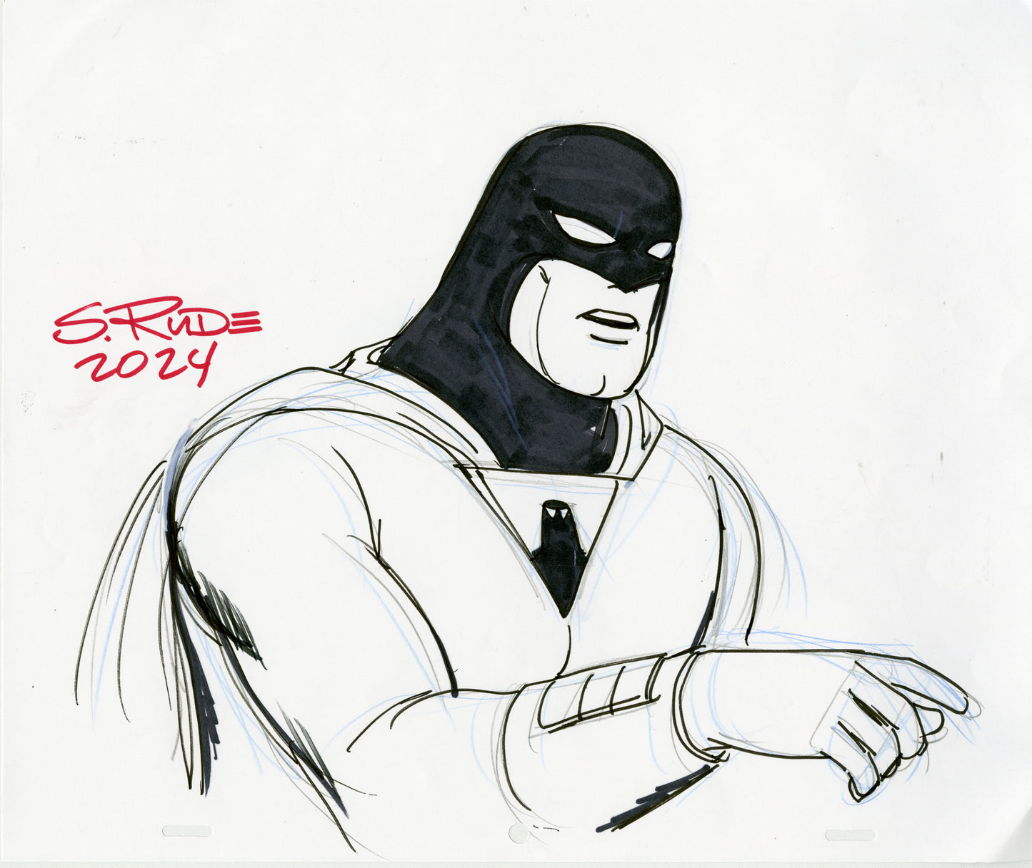 Set of 5 Space Ghost Sketches on Animation Paper