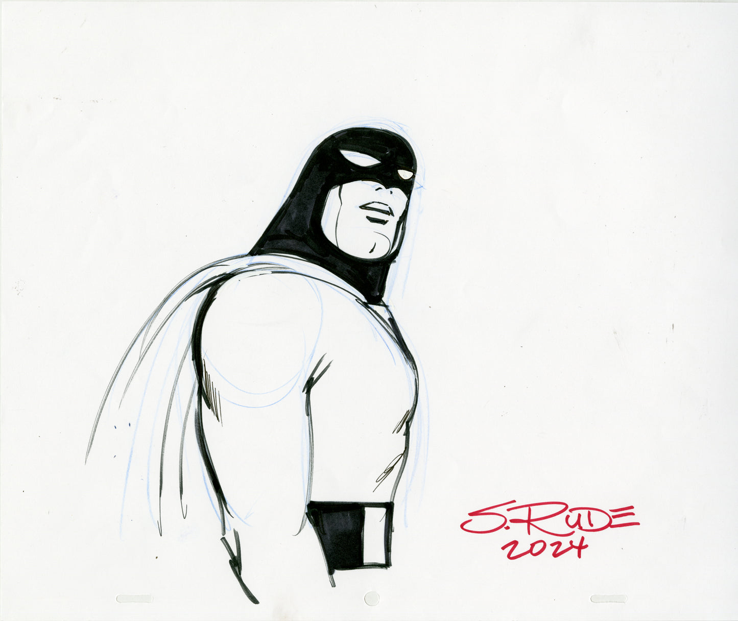 Set of 5 Space Ghost Sketches on Animation Paper