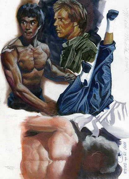 Bruce Lee Double-sided Study - Steve Rude Art