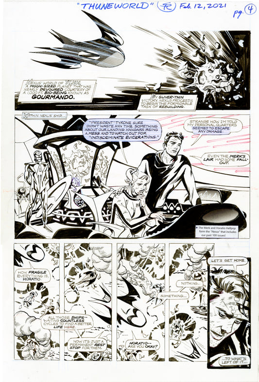 Nexus Battle for Thuneworld Original Art Newspaper Strip V2 Page #04