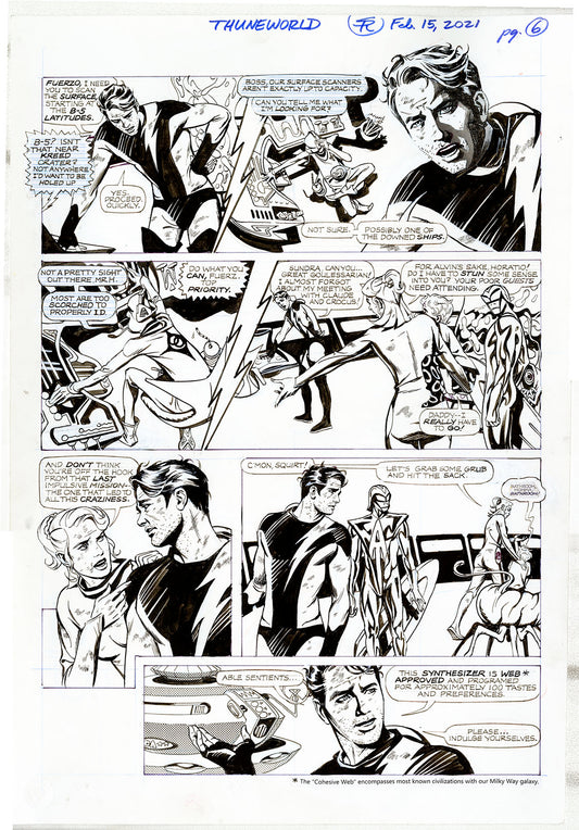 Nexus Battle for Thuneworld Original Art Newspaper Strip V2 Page #06