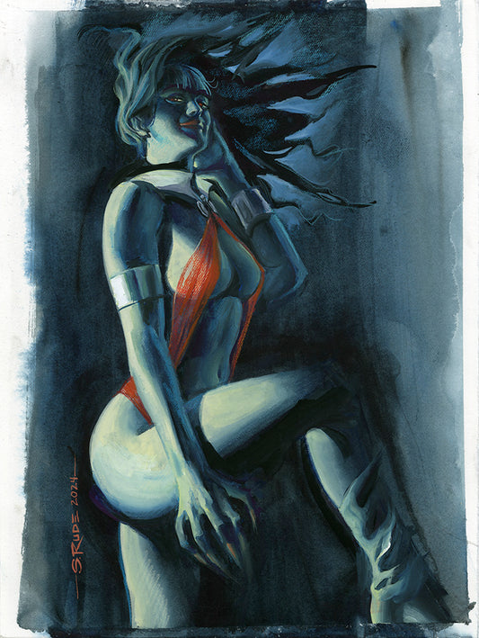 Vampirella Christmas Watercolor