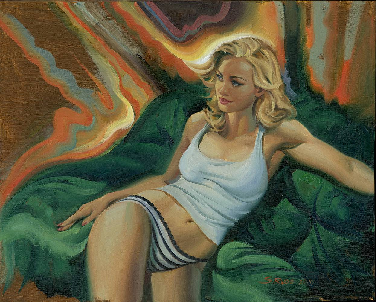 Yvonne Strahovski Oil Painting from Masterclass - Steve Rude Art