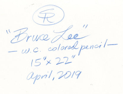 Bruce Lee Watercolor/Colored Pencil April 2019 Study - Steve Rude Art