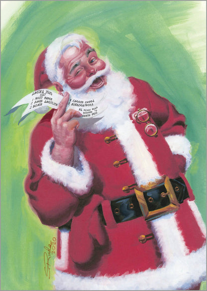 2020 Santa Claus Christmas Cards Set of 10 w/Envelopes - Steve Rude Art