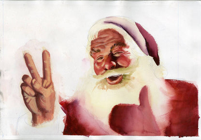 Peace Santa Study - Steve Rude Art