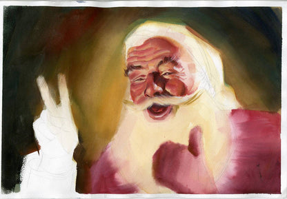 Peace Santa Study - Steve Rude Art