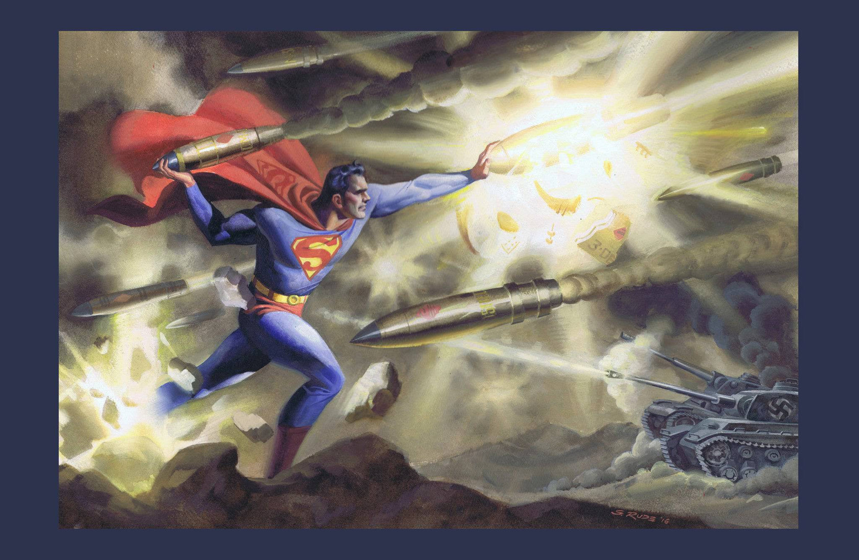 Superman / World War II (WWII) Signed, Numbered, COA – Steve Rude Art